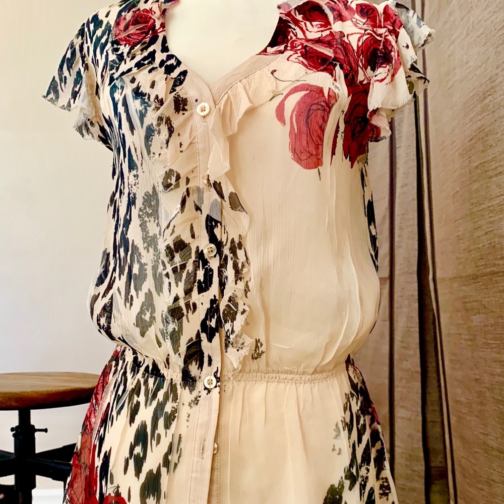 Sheer Timeless Button Front Top - image 1